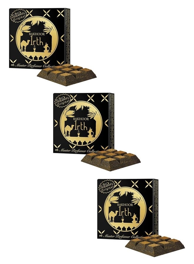 Nabeel 3 Pcs Bakhoor Irth 40GMS Authentic Arabic Oudh Incense for a Deep Long-Lasting Luxury Fragrance Experience - Image 1